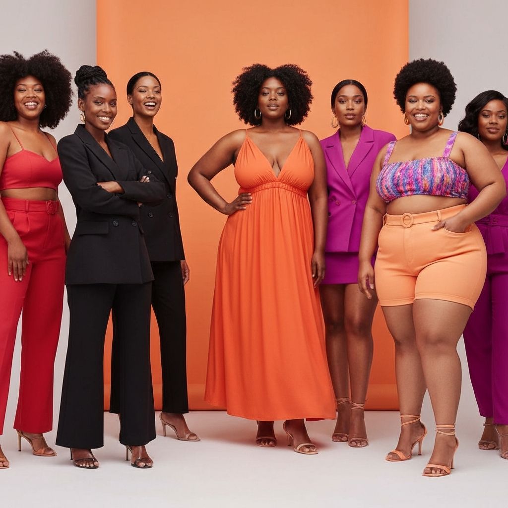 Diverse African American women group